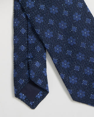 Paolo Albizzati Floral Jacquard Tie Navy 20