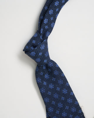 Paolo Albizzati Floral Jacquard Tie Navy 21