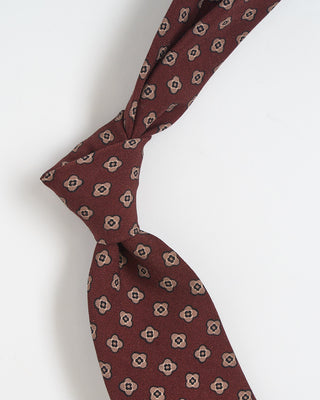 Paolo Albizzati Mini Floral Tie Rust 404