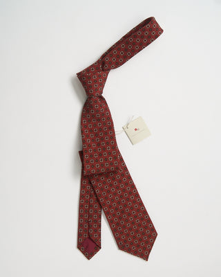 Paolo Albizzati Wool  Silk Medallion Tie Rust 0