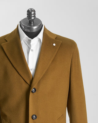 Camel Colombo Wool-Cashmere Topcoat