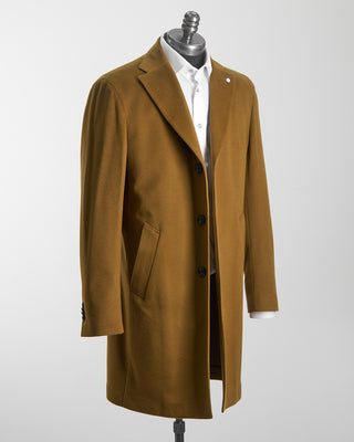 Luigi Bianchi Mantova Camel Colombo Wool Cashmere Topcoat Camel  1