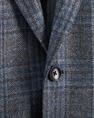 Luigi Bianchi Mantova Wool Check Travel Sport Jacket Grey  2