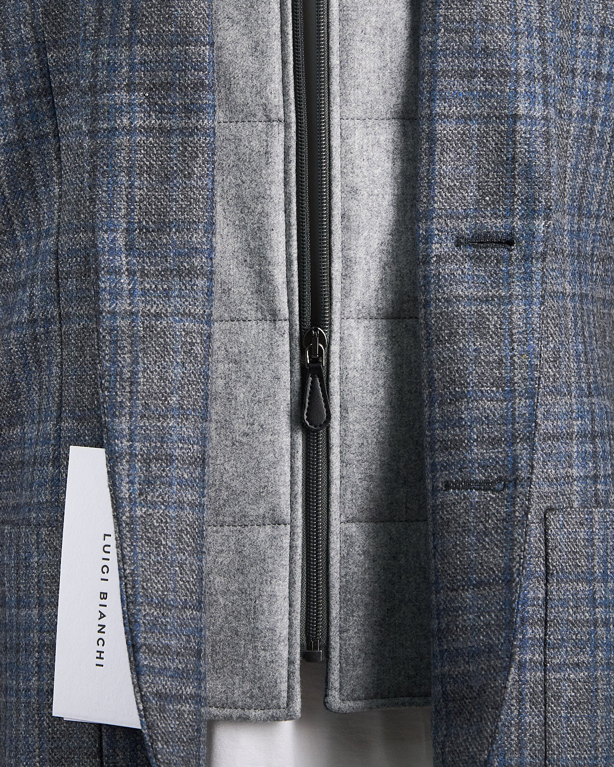 Luigi Bianchi Mantova Wool Check Travel Sport Jacket