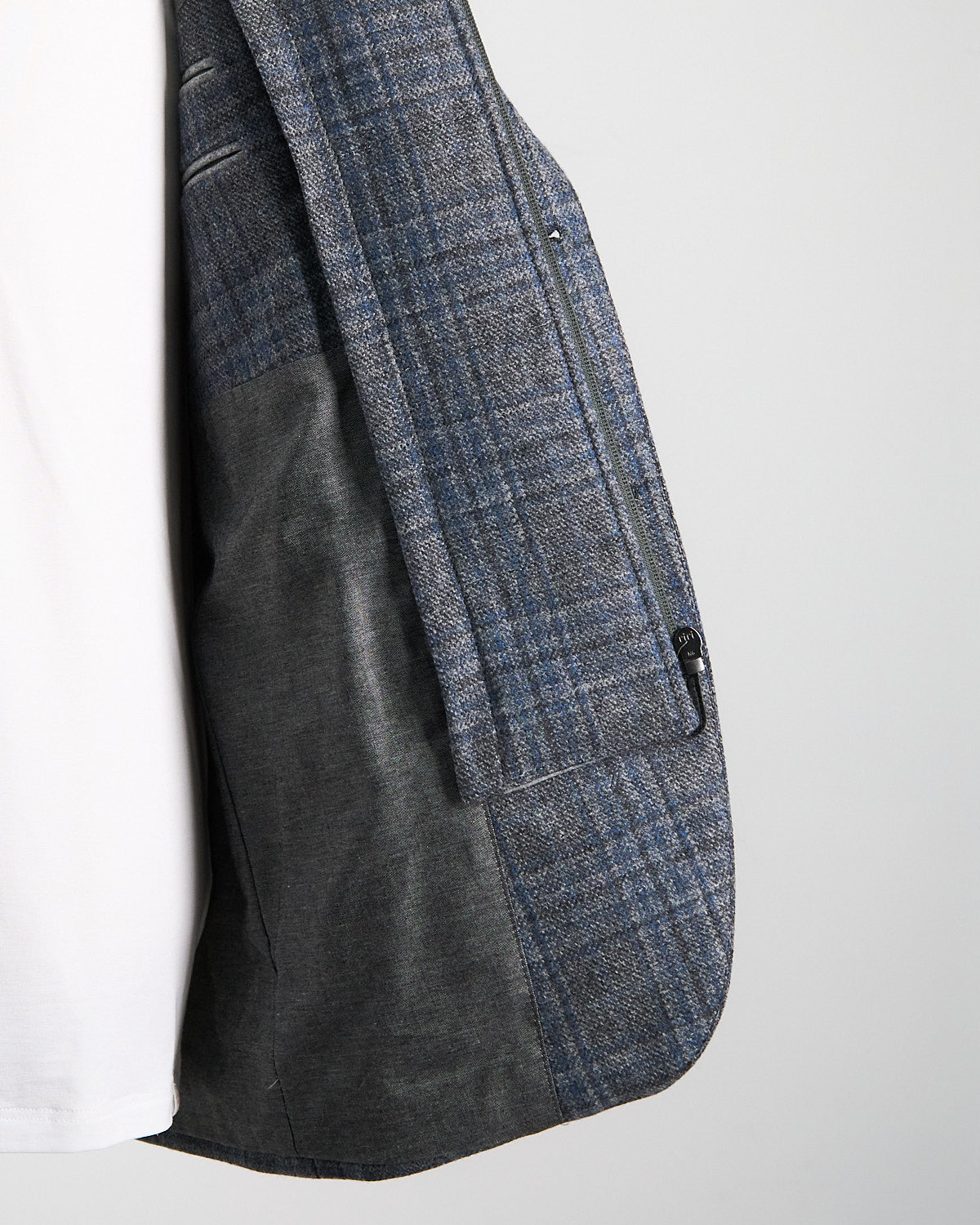 Luigi Bianchi Mantova Wool Check Travel Sport Jacket