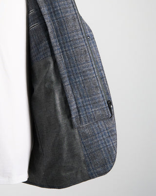 Luigi Bianchi Mantova Wool Check Travel Sport Jacket Grey  6