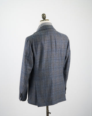 Luigi Bianchi Mantova Wool Check Travel Sport Jacket Grey  7