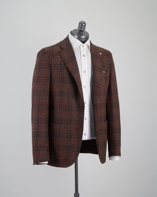L.B.M. 1911 Soft Boucle Glencheck Sport Jacket Clay  1