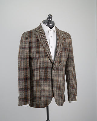 L.B.M. 1911 Wool Glencheck Sport Jacket Caramel  12