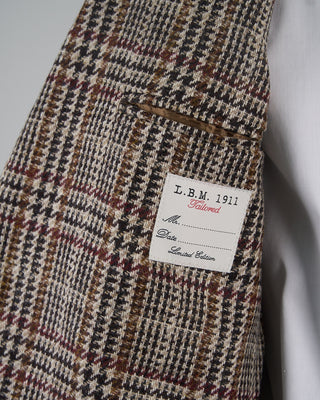 L.B.M. 1911 Wool Glencheck Sport Jacket Caramel  6