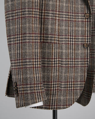 L.B.M. 1911 Wool Glencheck Sport Jacket Caramel  7
