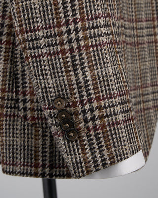L.B.M. 1911 Wool Glencheck Sport Jacket Caramel  8