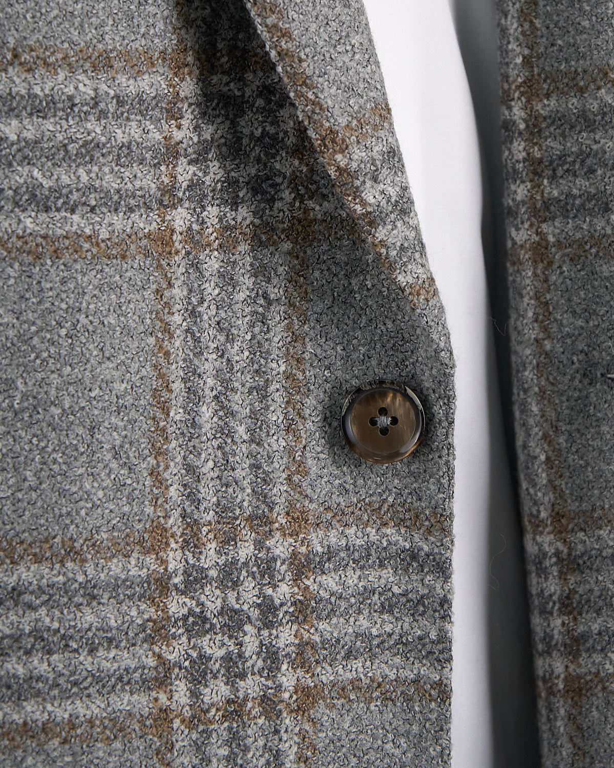 L.B.M. 1911 Soft Boucle Glencheck Sport Jacket blazerformen 46EU Regular Grey Brown