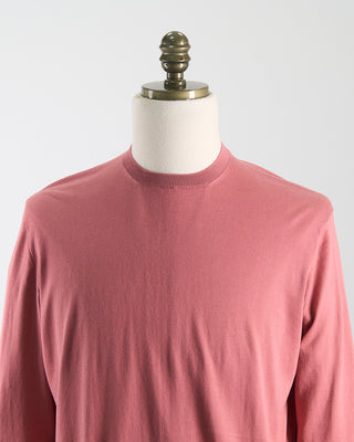 Filippo De Laurentiis Sea Island Cotton Ultrasoft All Season Crewneck Pink 0 2