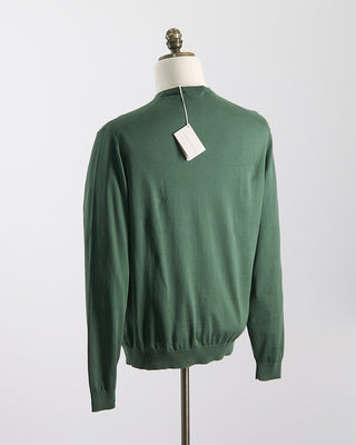 Filippo De Laurentiis Sea Island Cotton Ultrasoft All Season Crewneck Sage 0 1