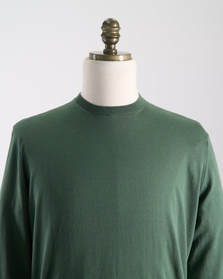 Filippo De Laurentiis Sea Island Cotton Ultrasoft All Season Crewneck Sage 0 2