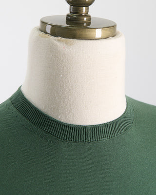 Filippo De Laurentiis Sea Island Cotton Ultrasoft All Season Crewneck Sage 0 4