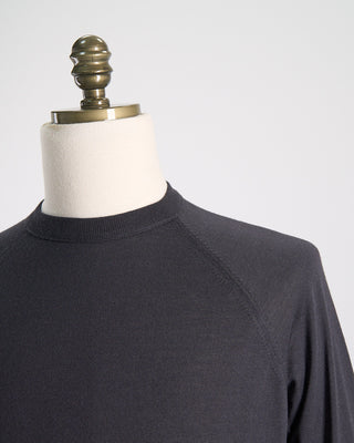 Filippo De Laurentiis Elegant All Season Fine Merino Crewneck Charcoal 0 3