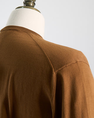 Filippo De Laurentiis Sea Island Cotton Ultrasoft All Season Crewneck Cognac 0 5