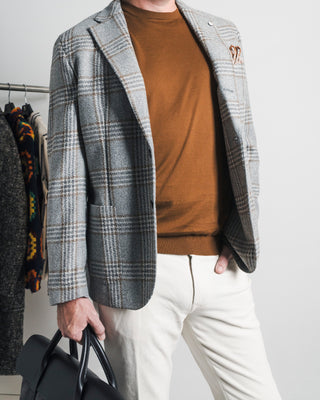 Filippo De Laurentiis Sea Island Cotton Ultrasoft All Season Crewneck Cognac fw24