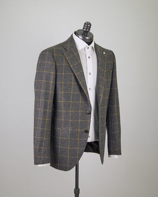 Luigi Bianchi Mantova Wool Flannel Glencheck Suit Grey 