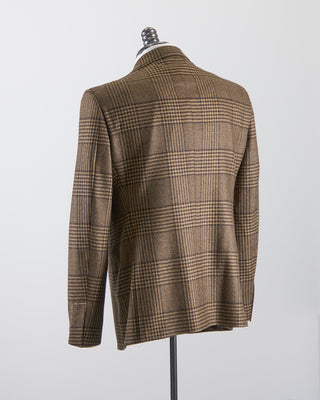 Luigi Bianchi Mantova Camel Wool Glencheck Suit Camel 2672 1