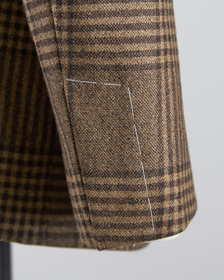 Luigi Bianchi Mantova Camel Wool Glencheck Suit Camel 2672 6