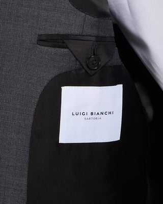 Luigi Bianchi Mantova Super 110s Nailhead Barberis Wool All Season Suit Grey 12 2361