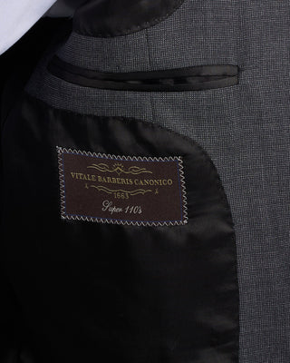 Luigi Bianchi Mantova Super 110s Nailhead Barberis Wool All Season Suit Grey 13 2360