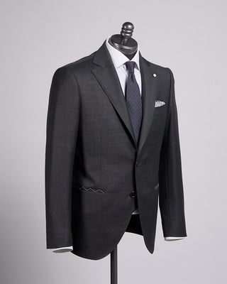 Luigi Bianchi Mantova Super 110s Nailhead Barberis Wool All Season Suit Grey 3 2354