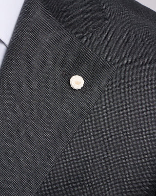 Luigi Bianchi Mantova Super 110s Nailhead Barberis Wool All Season Suit Grey 7 2356