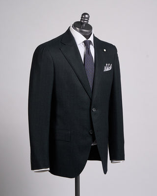 Luigi Bianchi Mantova Super 120s Emerald Green Barberis Flannel Wool Soft Dream Suit Green 2 2364