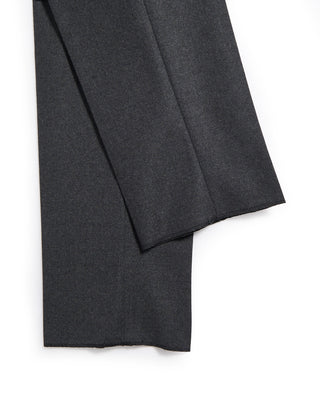 Luigi Bianchi Mantova Flannel Wool Stretch Flat Front Dress Trousers Grey 6 6272