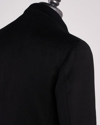 Luigi Bianchi Mantova Colombo Thermo Wool  Cashmere Hybrid Topcoat Black 17 2142
