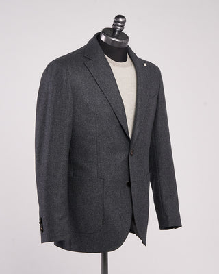 Luigi Bianchi Mantova Grey Wool Hybrid Sport Jacket Grey 2 2109