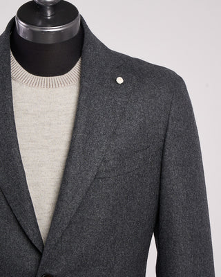 Luigi Bianchi Mantova Grey Wool Hybrid Sport Jacket Grey 4 2113