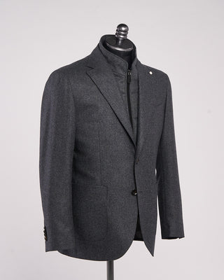 Luigi Bianchi Mantova Grey Wool Hybrid Sport Jacket Grey 6 2108