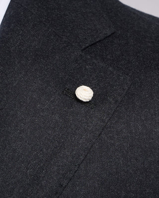Luigi Bianchi Mantova Charcoal Flannel Wool Soft Dream Suit Charcoal 4 2350