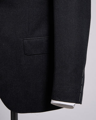 Luigi Bianchi Mantova Charcoal Flannel Wool Soft Dream Suit Charcoal 5 2349