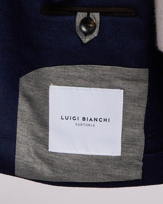 Luigi Bianchi Mantova Loro Piana Favola Wool  Cashmere Blazer Blue 1 2084