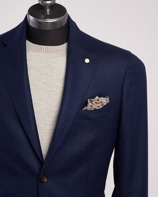 Luigi Bianchi Mantova Loro Piana Favola Wool  Cashmere Blazer Blue 8 2082