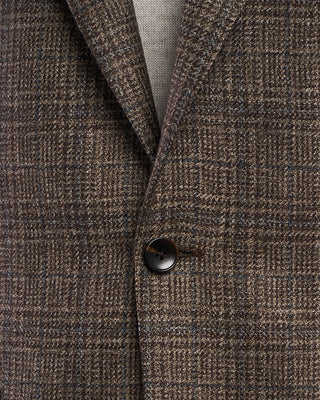 Luigi Bianchi Mantova Tonal Check Wool Hybrid Sport Jacket Grey  Tan 2 2121