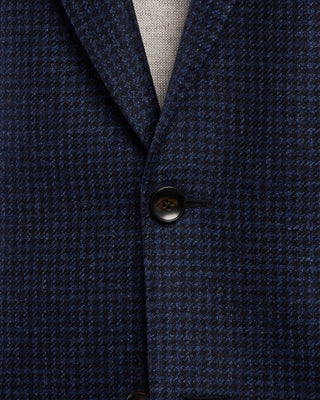 Luigi Bianchi Mantova Blue Houndstooth Hybrid Sport Jacket Blue 10 2130