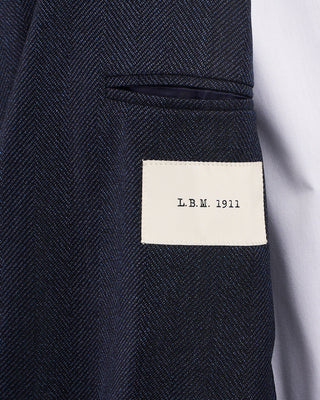 L.B.M. 1911 Herringbone Untreated Wool Soft Sport Jacket Navy 9 2023