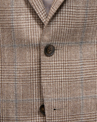 Luigi Bianchi Mantova Loro Piana Silk Air Luxury Sport Jacket Tan 3 5272