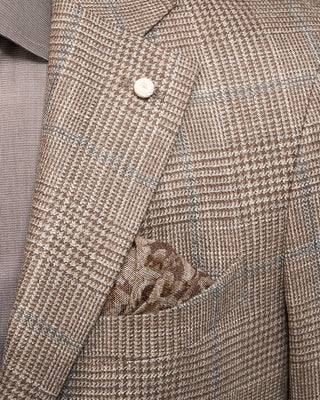 Luigi Bianchi Mantova Loro Piana Silk Air Luxury Sport Jacket Tan 4 5269