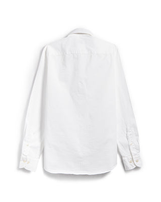 Sonrisa Garment Washed Solid Cotton Slim Fit Casual Shirt White 11 6144