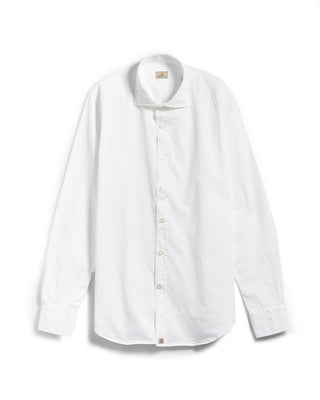 Sonrisa Garment Washed Solid Cotton Slim Fit Casual Shirt White 9 6130