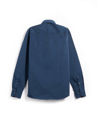 Sonrisa Garment Washed Solid Cotton Slim Fit Casual Shirt Navy 10 6149