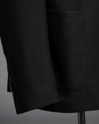 L.B.M. 1911 Black Stretch Wool Soft Blazer Black 6293